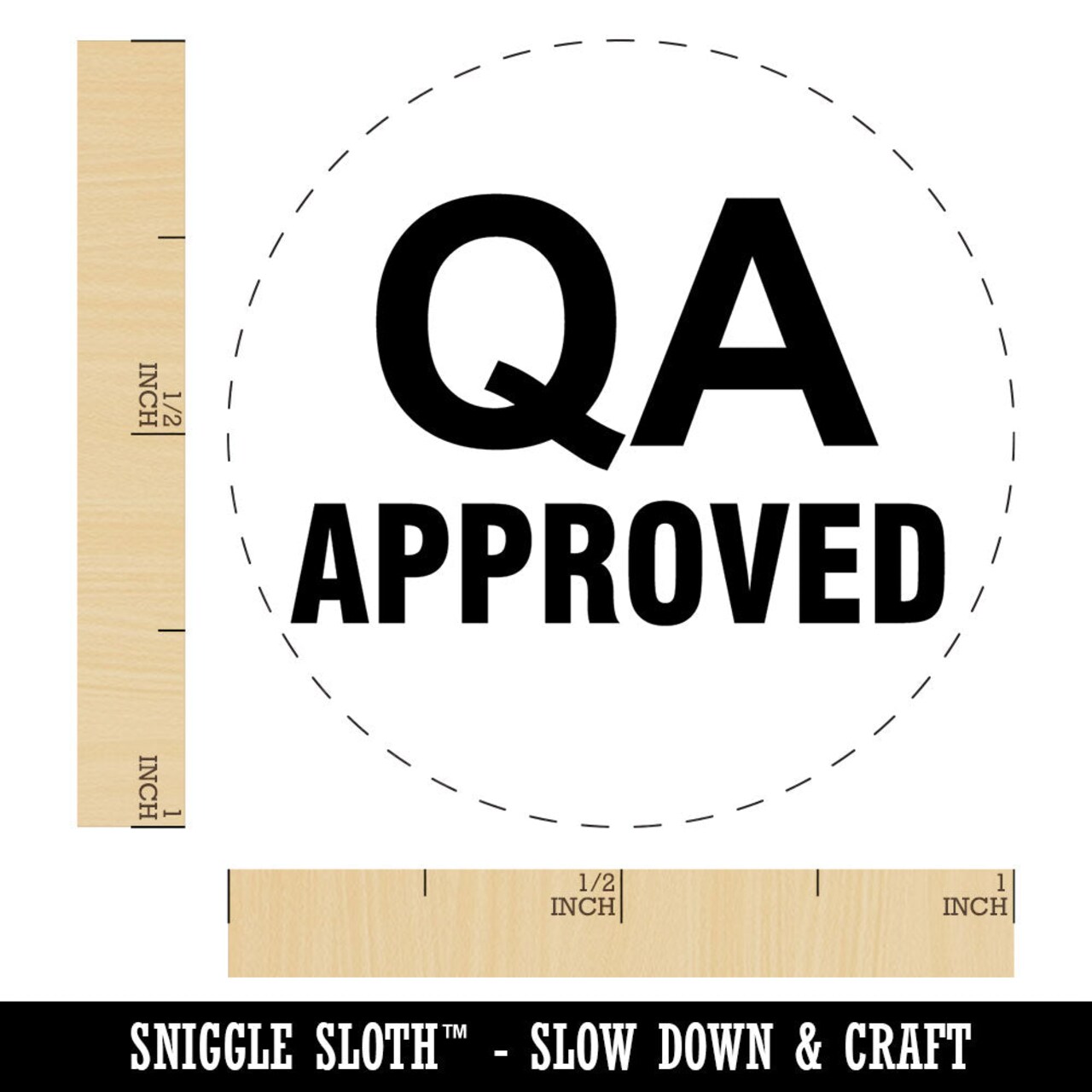 QA Approved Quality Assurance Manufacturing Label Self-Inking Rubber Stamp